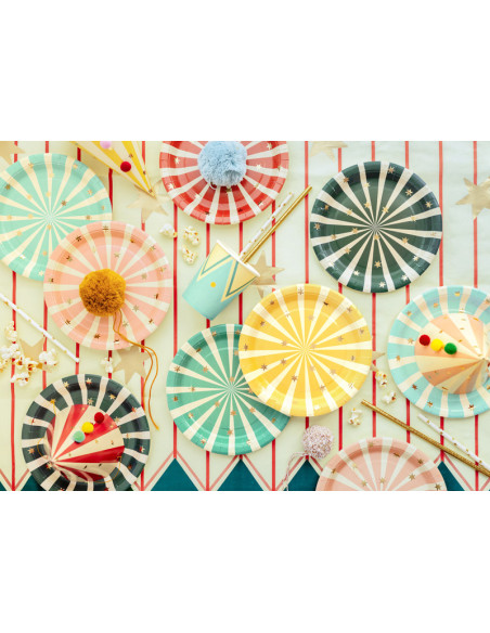 Piatti da dessert a tema circo - Decorazioni per la tavola delle feste per bambini
