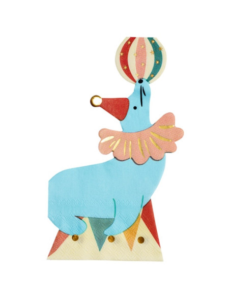 Robbenform-Servietten - Circus - Bellefete.ch - Schweiz - Partydekoration Circus