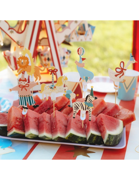 Zirkus-Kuchendekorationen – Tortenaufsätze mit Zirkusmotiven