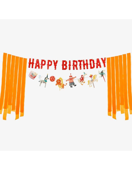 Guirlande d'anniversaire Cirque avec rideaux - Déco murale - Bellefete.ch