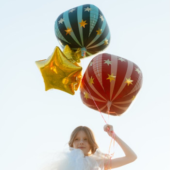 Grüner Zirkus-Geburtstagsballon | Kinderparty-Dekoration | BelleFete.ch 2