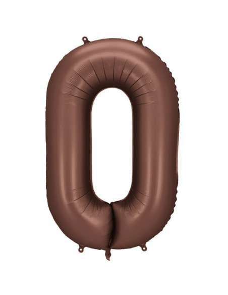 Aluminium Ballon Cifra "0" Moka - Partydekoration für Kinder, Jugendliche und Erwachsene - Bellefete.ch