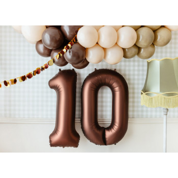 Aluminium Ballon Nummer "1" Moka - Partydekoration für Kinder, Jugendliche und Erwachsene - Bellefete.ch 2
