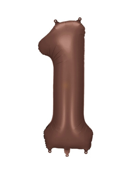 Aluminium Ballon Nummer "1" Moka - Partydekoration für Kinder, Jugendliche und Erwachsene - Bellefete.ch