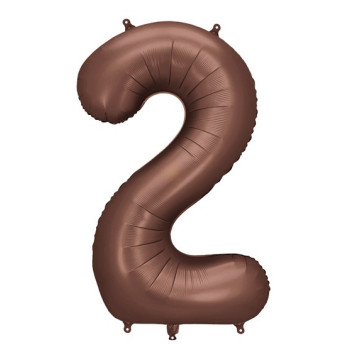 Aluminium Ballon Nummer "2" Moka - Partydekoration für Kinder, Jugendliche und Erwachsene - Bellefete.ch