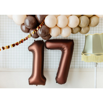 Ballon en aluminium chiffre "7" Moka - Bellefete.ch - Suisse - Ballons chiffres 2
