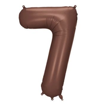 Ballon en aluminium chiffre "7" Moka - Bellefete.ch - Suisse - Ballons chiffres