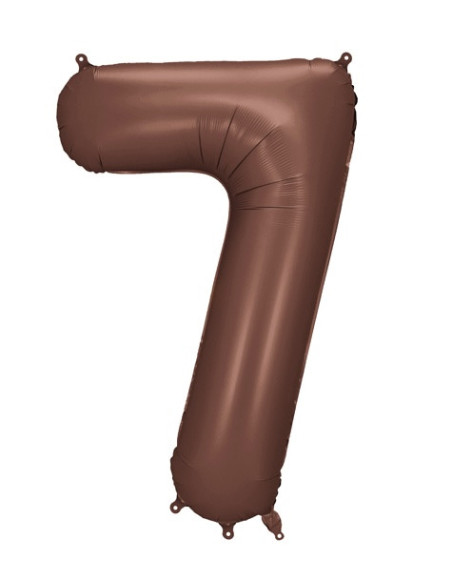 Aluminium-Ballonnummer "7" Moka - Bellefete.ch - Schweiz - Luftballons Nummer