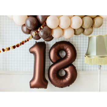 Aluminium Ballon Chiffre "8" Mokka - Partydekoration für Kinder, Jugendliche und Erwachsene - Bellefete.ch 2