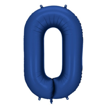 Aluminium Ballon Cifra "0" Marineblau - Trendige Geburtstagsdekoration - Bellefete.ch