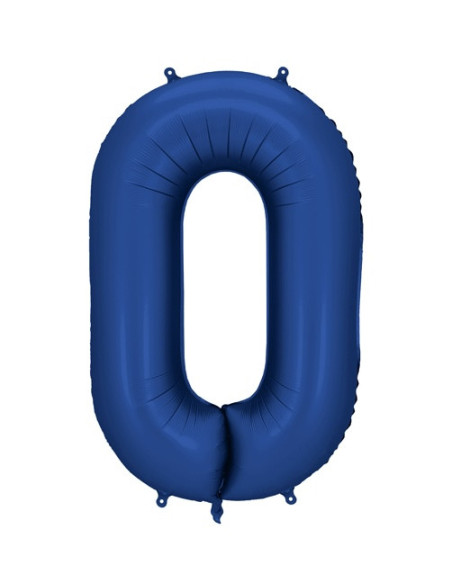 Palloncino in alluminio Cifra "0" Blu Marino - Decorazione compleanno di tendenza - Bellefete.ch