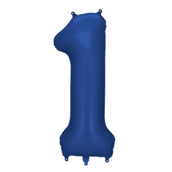 Pallone in alluminio Cifra "1" Blu Marino - Palloncini numeri - Bellefete.ch - Svizzera