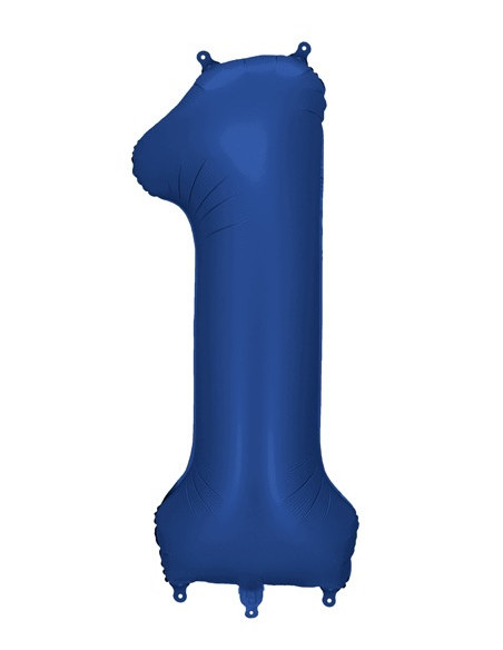 Pallone in alluminio Cifra "1" Blu Marino - Palloncini numeri - Bellefete.ch - Svizzera