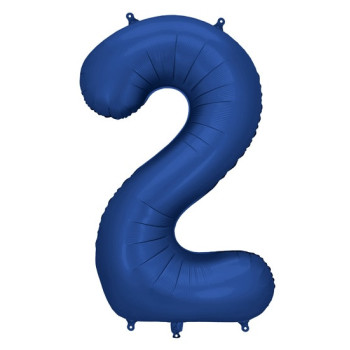 Palloncino in alluminio Cifra "2" Blu Marino - Decorazione compleanno di tendenza - Bellefete.ch