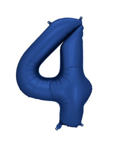 Ballon alu Chiffre "4" Bleu Marine