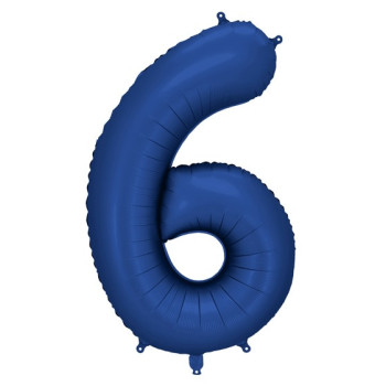 Palloncino in alluminio Numero "6" Blu Marino - Decorazione compleanno alla moda - Bellefete.ch