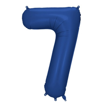 Aluminium-Ballon Nummer "7" Marineblau - Geburtstagsdekoration - Bellefete.ch - Schweiz