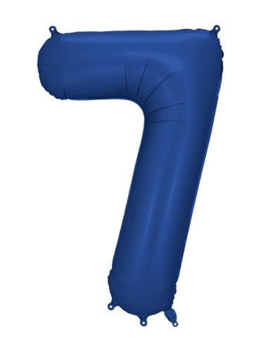 Palloncino in foil blu navy numero "7"