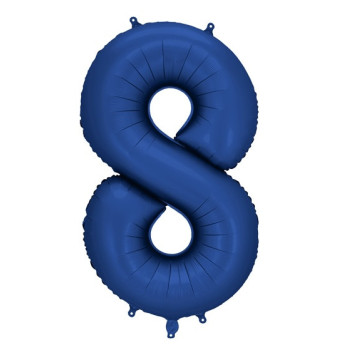 Palloncino in alluminio Cifra "8" Blu Marino - Decorazione compleanno di tendenza - Bellefete.ch