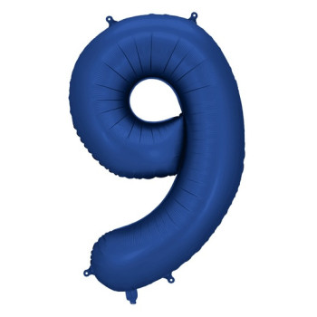 Aluminiumballon Nummer 9 marineblau - Geburtstagsdekoration Junge oder Erwachsener - Bellefete.ch