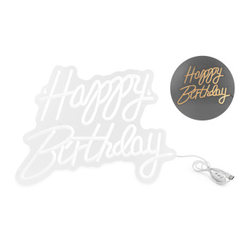 Neon LED Dekoration „Happy Birthday“ - Geburtstagsdekoration für Kinder und Erwachsene - Bellefete.ch