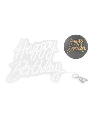 LED-Neonlampe „Happy Birthday“