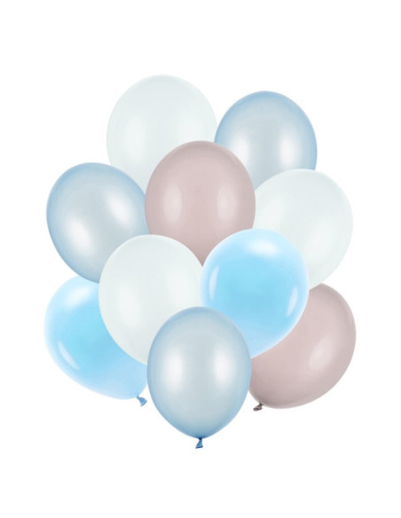 Bouquet de ballons Mix Bleu et Beige - Ballons de fête - Bellefete.ch