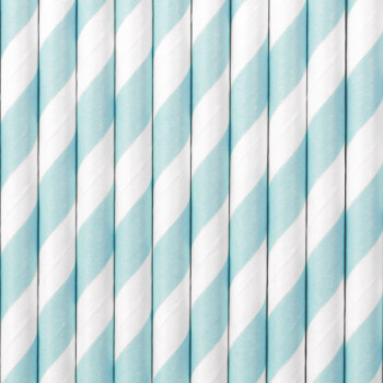 Gestreifte Partystrohhalme Blau - Partyartikel - Bellefete.ch
