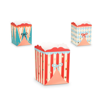 Scatola per Popcorn tema Circo - Accessori merenda di festa - Bellefete.ch