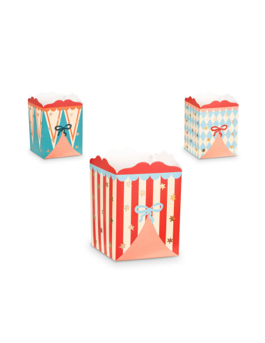 Boîte à Popcorn thème Cirque - Accessoires goûter de fête - Bellefete.ch