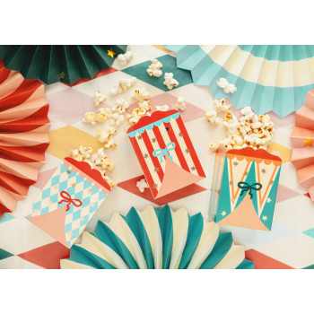Boîte à Popcorn thème Cirque - Accessoires goûter de fête - Bellefete.ch 2