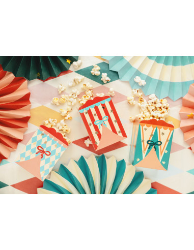 Boîtes à popcorn Cirque | Accessoires anniversaire enfant | BelleFete.ch