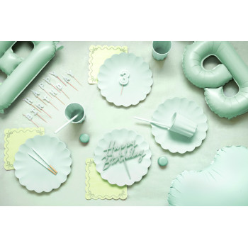 Geburtstagskerzen "Happy Birthday" Hellgrün - Geburtstagstorte Dekoration - Bellefete.ch 2