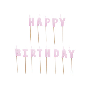 Bougies d'anniversaire "Joyeux anniversaire" Violet Pastel - Décorations pour gâteau en Suisse - Bellefete.ch