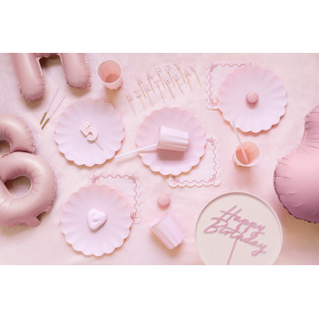 Decorazione torta Happy Birthday Rosa Pastello - Cake topper di compleanno - Svizzera 2