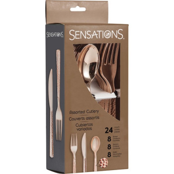 Posate da festa in plastica Rose Gold Metallico Premium - Decorazione da tavola - Svizzera 2