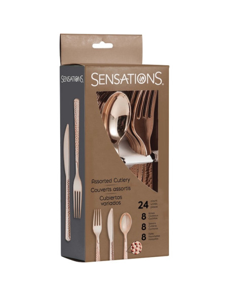 Premium Partybesteck in Metallic-Roségold