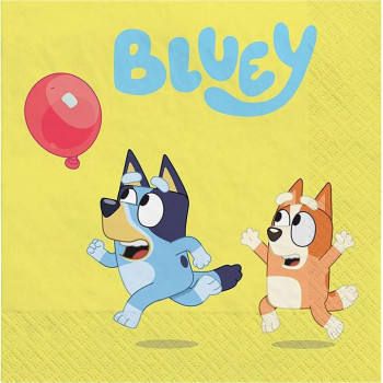 Serviettes de fête Bluey – décoration anniversaire enfant | BelleFete.ch