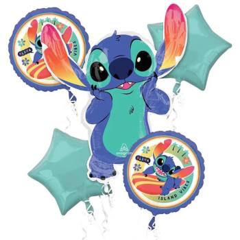 Bouquet de ballons Stitch - Bellefete.ch - Suisse - Décorations de fête d'anniversaire Stitch