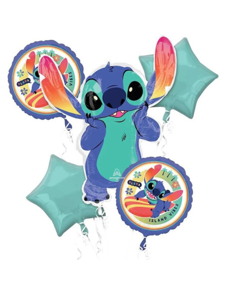 Bouquet di palloncini Stitch - Bellefete.ch - Svizzera - Decorazioni per feste di compleanno Stitch