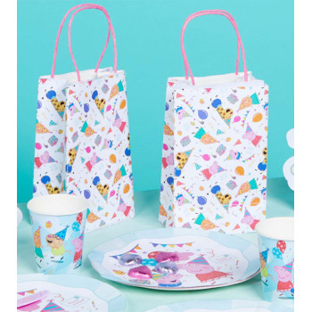 8 Peppa Pig Partytüten aus Papier mit Henkel - Geschenkverpackung und Leckereien - Bellefete.ch 2