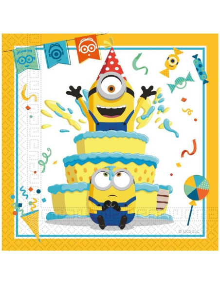 Minions Geburtstagsservietten - Bellefete.ch - Partydekoration für Kinder