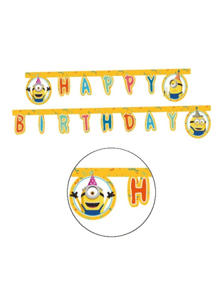 Guirlande d'anniversaire Minions - Bellefete.ch - Déco anniversaire enfants - Suisse