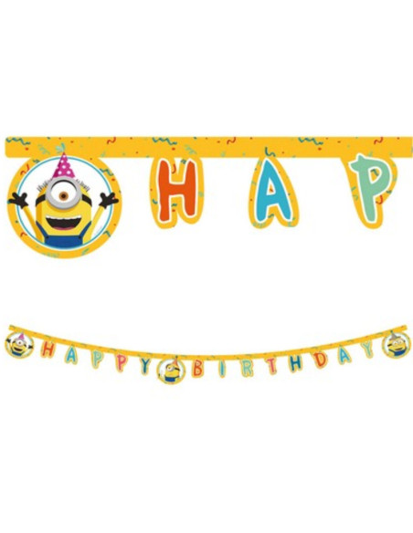 Guirlande d'anniversaire Minions - Déco de fête