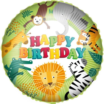 Ballon Safari "Happy Birthday" - Bellefete.ch - Suisse - Déco anniversaire enfants