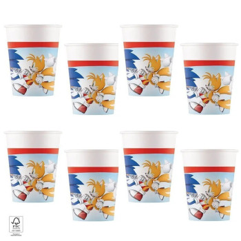 Gobelets d'anniversaire Sonic - Bellefete.ch - Suisse - Vaisselle jetable Sonic 2