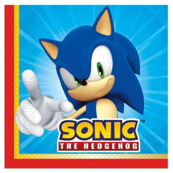Sonic Geburtstagsservilienen - Babyparty blaues Igelthema - Bellefete.ch - Schweiz