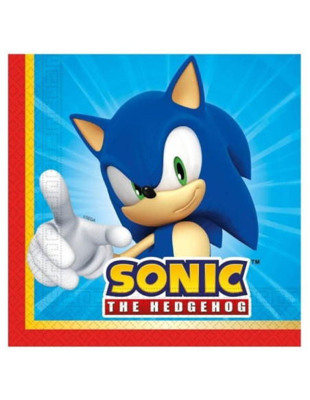 Tovaglioli compleanno Sonic – Festa bambino tema riccio blu – Bellefete.ch – Svizzera