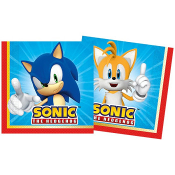 Tovaglioli compleanno Sonic – Festa bambino tema riccio blu – Bellefete.ch – Svizzera 2