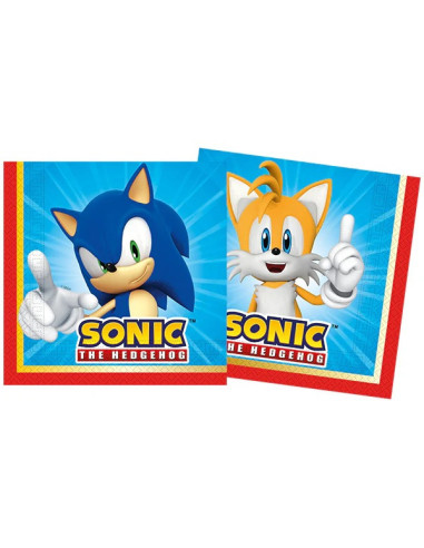 Serviettes d'anniversaire Sonic